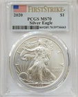 2020 Silver Eagle, First Strike PCGS MS70
