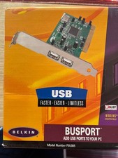 NEW: Belkin USB BusPort PCI Card F5U005 Expansion Adapter 2-Port