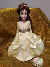 Belle Beauty and the Beast Disney Princess Brass Key Porcelain Doll