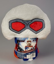 Captain America Hooded Blanket Kids 30x50" Plush Throw Soft Furry Character NWT