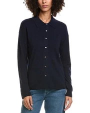Incashmere Shirt Style Wool & Cashmere-Blend Sweater Women's