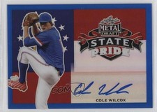 2020 Leaf Metal Draft State Pride Blue Rainbow /35 Cole Wilcox #SP-CW1 Auto 00ah