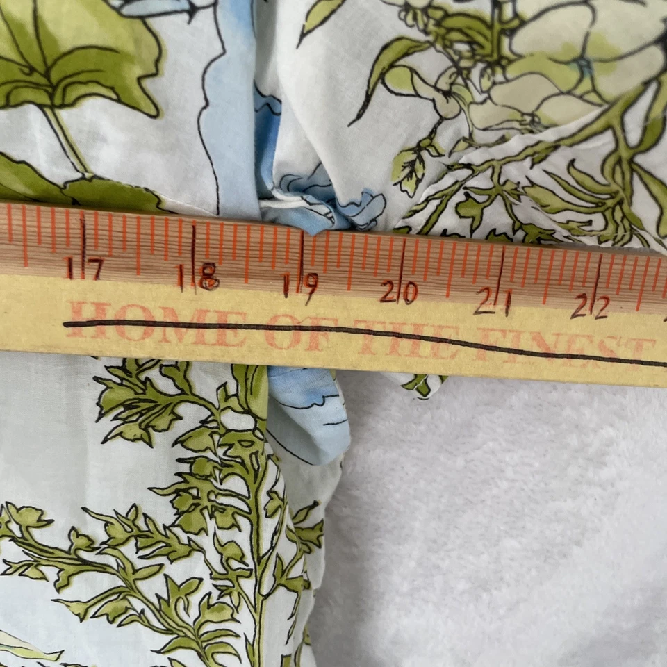 Caribbean Joe Mujer Botón Top Blanco Floral XL Algodón Manga Corta Cuello Foto 4 de 4