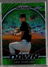 Levi Sterling 2025 Leaf Baseball Nation Green Shimmer 4/5