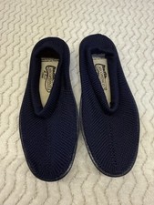Arcopedico Navy Blue Stretch Knit Mesh Slip On Breathable Comfort Shoes Sz 38