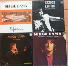 Lot 4 vinyles Serge Lama – Enfadolescence / L’Enfant au piano / Olympia /...