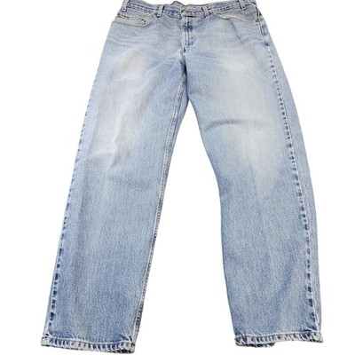 Levis 550 Jeans Mens 38x31 Blue Light Wash Relaxed Tapered Denim Casual