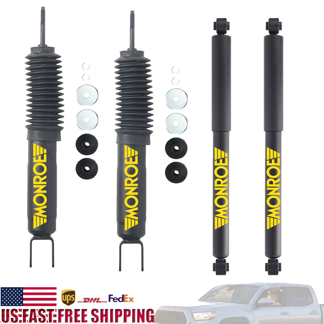 4x4 Monroe Matic Plus Shocks Struts Kit for 1999-2006 Chevy Silverado 1500 4WD