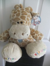 50cm LARGE BUTTONS GIRAFFE HUMATT SOFT CUDDLY TOY TEDDY BEAR ZOO GINGER CAT TAG