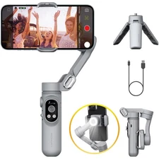 Gimbal Stabilizer for Smartphone w/LED Light Face Tracking Inception Timelaps...