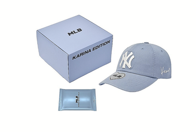 X Karina 楽天市場】[MLB] MLBシグネチャーアンストラクチャーボールキャップ　NY X カリナ MLB NY Cap Ball Unstructured Signature アイドル