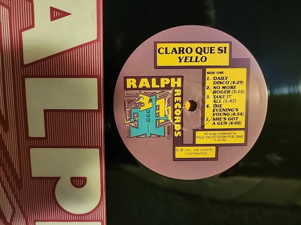 Yello Claro Que Si 1ST 1981 Vinyl Original YL-8159 LP EX Electronic Synth Pop  Foto 3 de 4