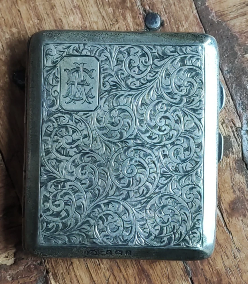 Joseph Gloster in Antique Solid Silver Cigarette & Vesta Cases for