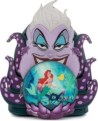 Disney Little Mermaid Ariel Backpack Ursula 21x29x17cm/8.26x11.4x6.69'' Loungefly