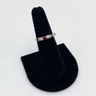 Vintage Diamonique Sterling Silver Ring Rubies And Cubic Zirconias Size 6