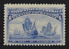 CKStamps: US Stamps Collection Scott#233 4c Columbian Mint NH OG Crease