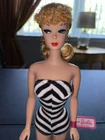 VINTAGE REPRO #1 BLONDE PONYTAIL BARBIE  -  50TH ANNIVERSARY - WITH #1 STAND