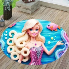 [Round Flannel Printed Floor Mat,Soft and Comfortable,Essential for Home Decor t