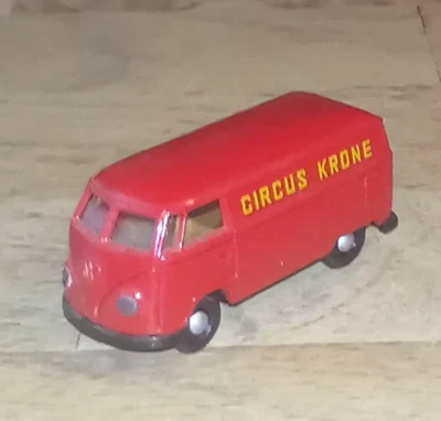 Brekina VW T1 Circus Krone Kasten rot Auto Modell 1:87 H0 VP - Bild 1 von 4