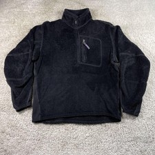 Chaqueta De Colección Patagonia Para Hombres Pequeña Negra Levitador Polartec Polar EE. UU. 90s 22900
