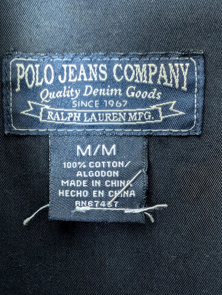 Chaqueta de campo Polo Jeans Co Ralph Lauren negra de algodón talla M Foto 2 de 4