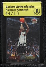 BAS 2001-02 Fleer Ultra Theo Ratliff #132 Authentic Auto 3c7