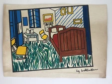 Roy Lichtenstein COA Art Painting Original Drawing Vintage Paper Signed