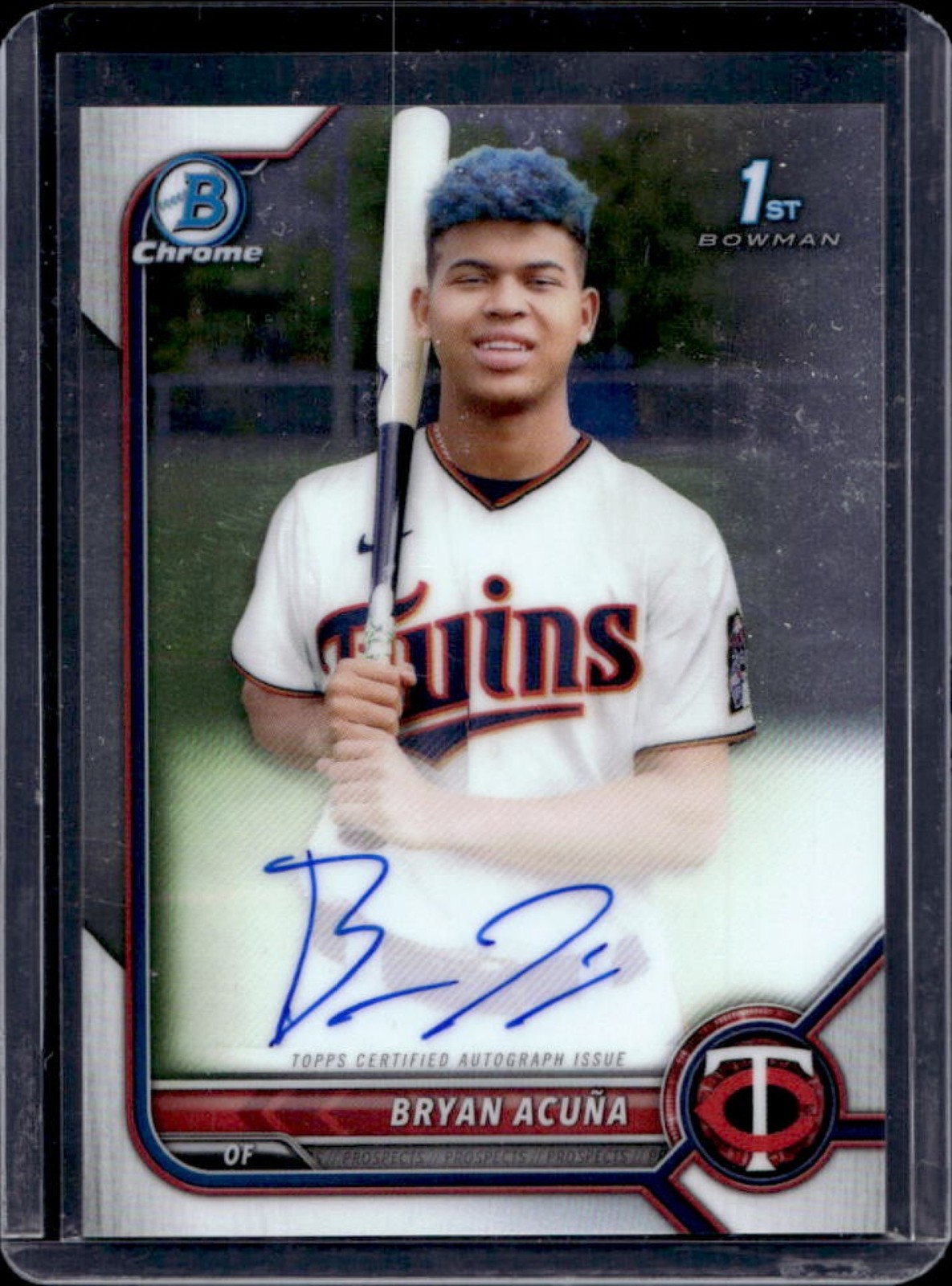 2022 Bowman Bryan Acuna Chrome Auto 1st #CPA-BA Twins