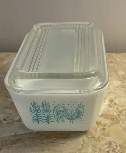 Pyrex Amish Butterprint Small Loaf Pan W/Rare Lid