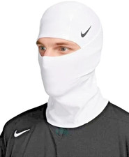 Nike Pro Hyperwarm Hood Therma Fit Unisex White Ski Mask Football