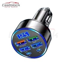 4 Port USB Super Fast Car Charger Adapter For iPhone Samsung Android Cell Phone