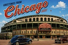 Greetings From Chicago Wrigley Field Baseball...