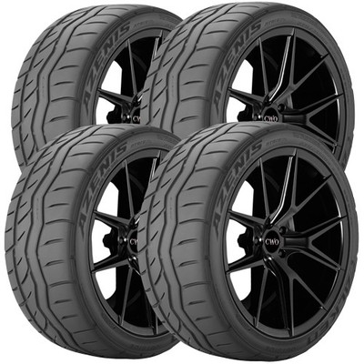 (QTY 4) 215/40R17 Falken Azenis RT615K+ 87W XL Black Wall Tires
