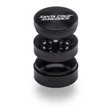 Large 3 Piece Gloss Herb Grinders by Santa Cruz Shredder-Black