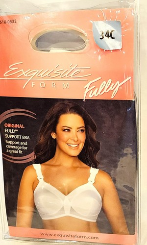 Exquisite Form Fully Original Wireless Support Bras 5100532 Black,White 34C NOS - Bild 5 von 7