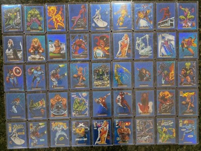 Marvel Masterspieces 92 Platinum Huge Lot of 45 Blue Traxx Cards! NM+