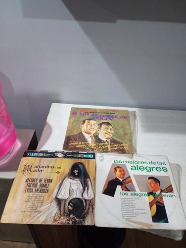 LOT 3 LP'S VINYL LOS ALEGRES DE TERAN.- GOOD CONDITION