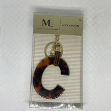 Modern Expressions tortoise  Initial Letter C Keychain
