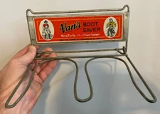 Antique Vans Boot Saver Store Display Sign USA Noel Van Tilburg Rare Fishing