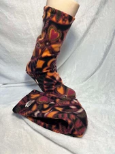 Floral hearts FLEECE SOCKS close out sale 10" sole  unisex hunting hiking