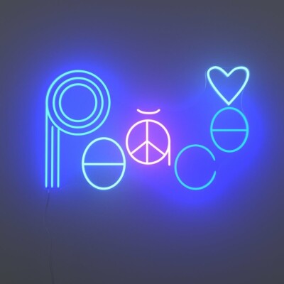 Yellowpop Jonathan Adler  Peace  Neon Sign - Brand New