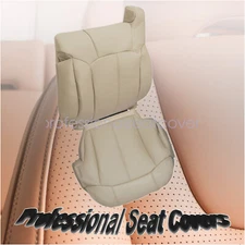 For 2000-2002 Chevy Tahoe Z71 LS Driver Bottom & Top Seat Cover Pewter Tan 122