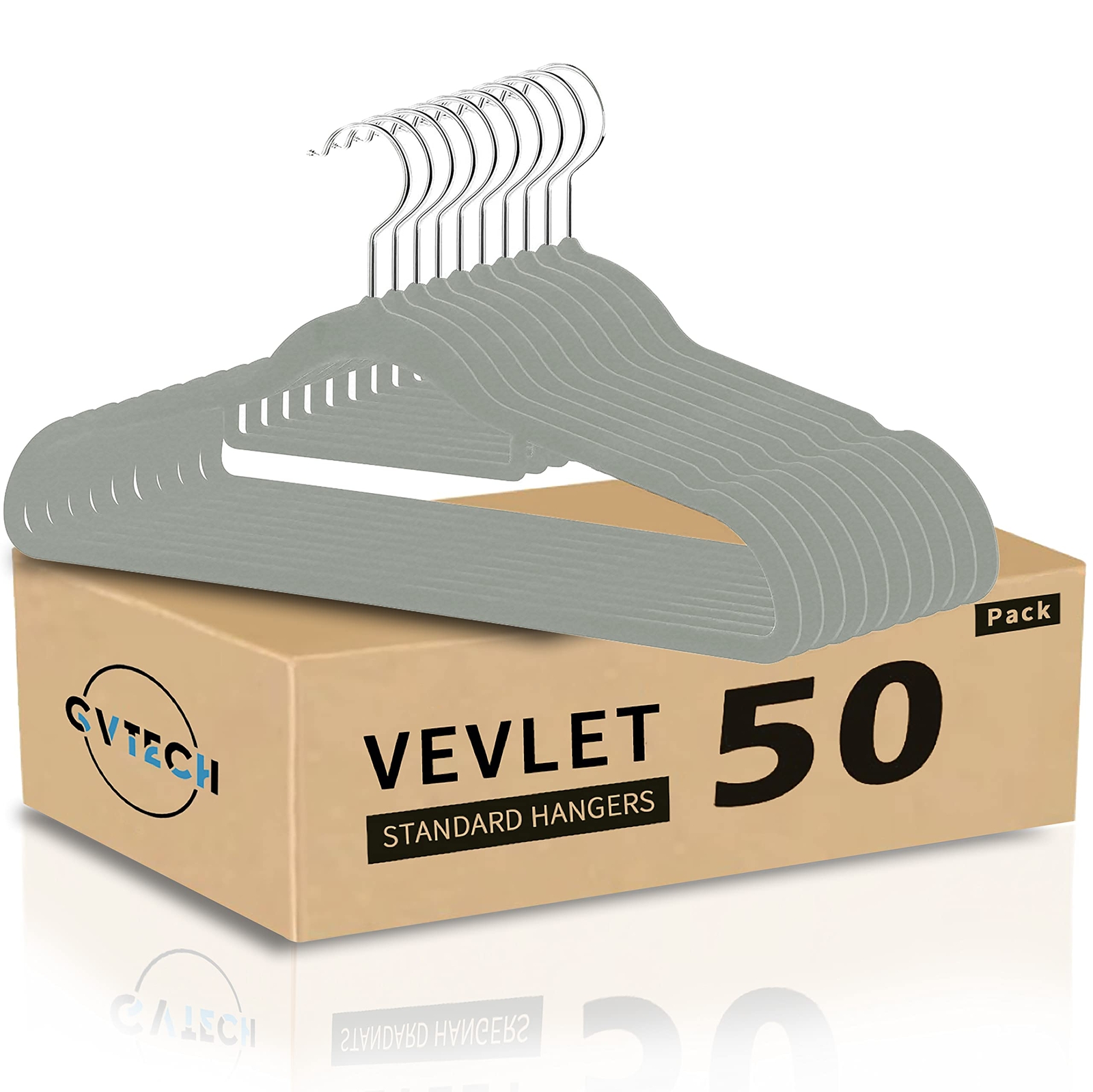 50-Pack Premium Velvet Hangers – Non-Slip Heavy Duty Suit Hangers for Closet Organization-image
