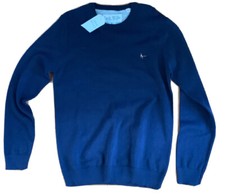 Jack Wills Seabourne Crew Neck Logo Jumper Navy Size UK Small Sweater