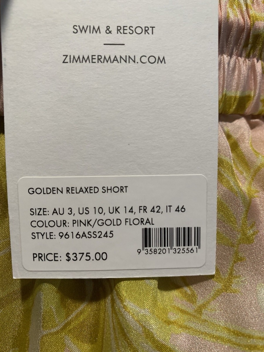 【Zimmermann】Golden Relaxed floral silk satin shorts Zimmermann Golden Relaxed floral silk satin shorts Zimmermann