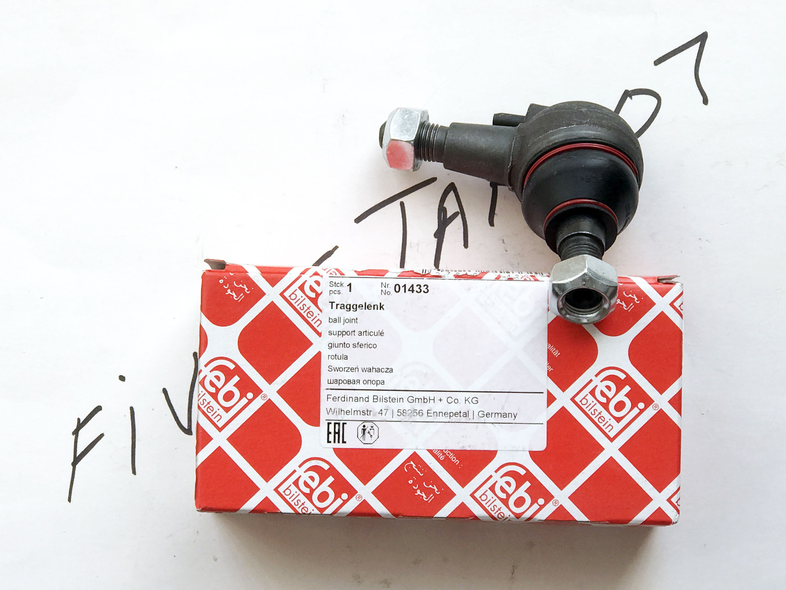 2 FEBI FRONT Lower Control Arm Ball Joint for Mercedes C cLK E S sLK ...