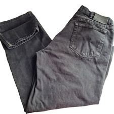 Vintage Calvin Klein Jeans Mens Size 38 Black Straight Leg Denim Zip High Rise