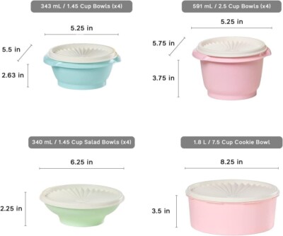 RARE TUPPERWARE Heritage Collection Food Storage Container Set in