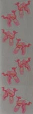 Mrs Grossman`s BALLET SLIPPERS PINK Stickers 1989 Vintage Shoes