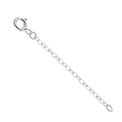 925 Sterling Silver 1.4mm Flat Cable Chain Extender Necklace 1'' to 7'' 